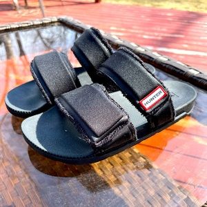 Hunter double strap slide sandals